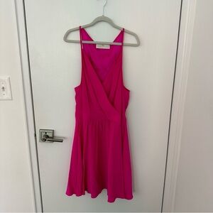 Amanda Uprichard Hot Pink Silk Mini Dress